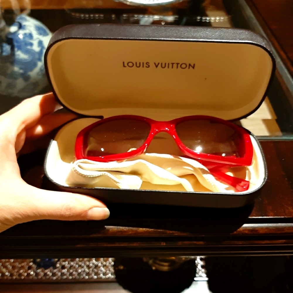 Red Glitter Louis Vuitton Sunglasses